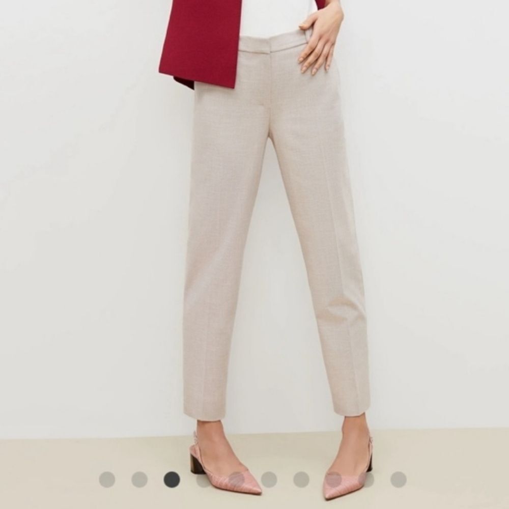 MM LaFleur The Mejia 3.0 Pant in Beige Cross-Hatch size 0 petite